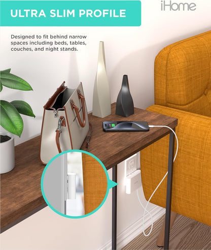 Slim 4‑Port USB Wall Charger – Flat Multi‑Port AC Charging Block for Home and Travel