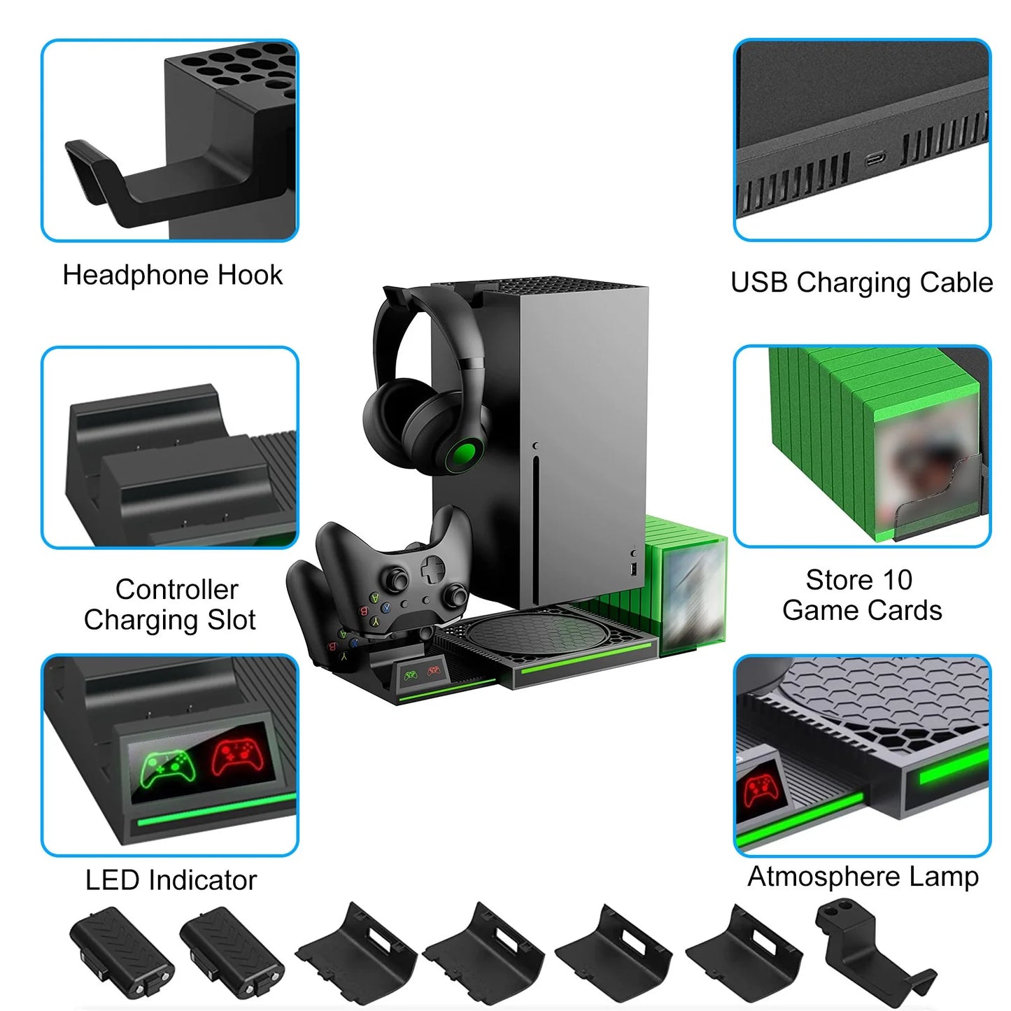 Dual Controller Charging Dock Station for Xbox Series X|S