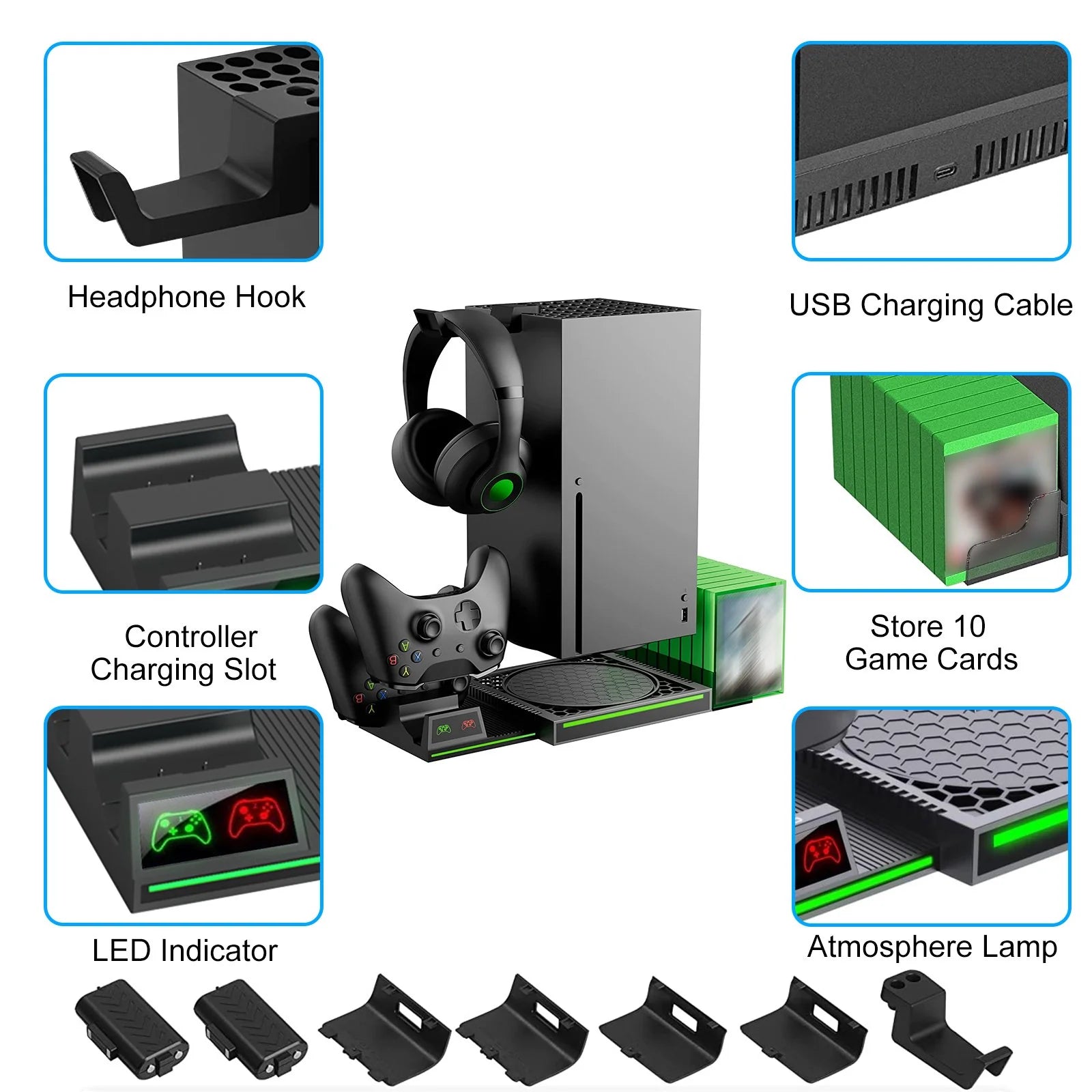 Dual Controller Charging Dock Station for Xbox Series X|S