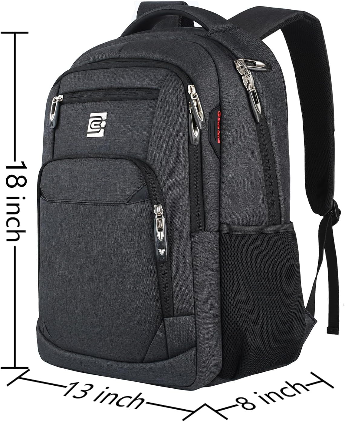 Laptop Backpack – Slim, Water‑Resistant, Anti‑Theft Business Travel Bag for Men and Women, Fits 15.6‑Inch Laptops – Black